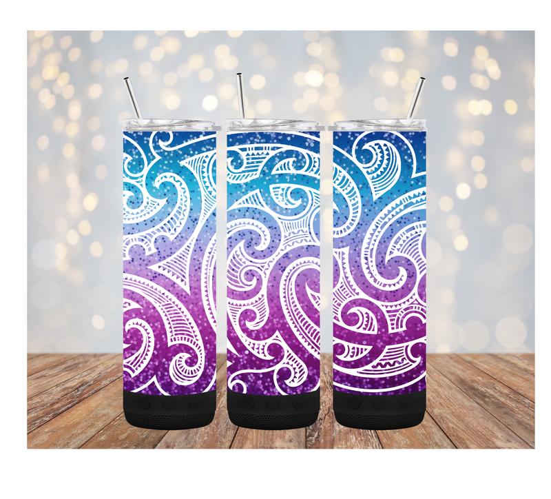 Mermaid with white Maori design 20oz tumbler speaker