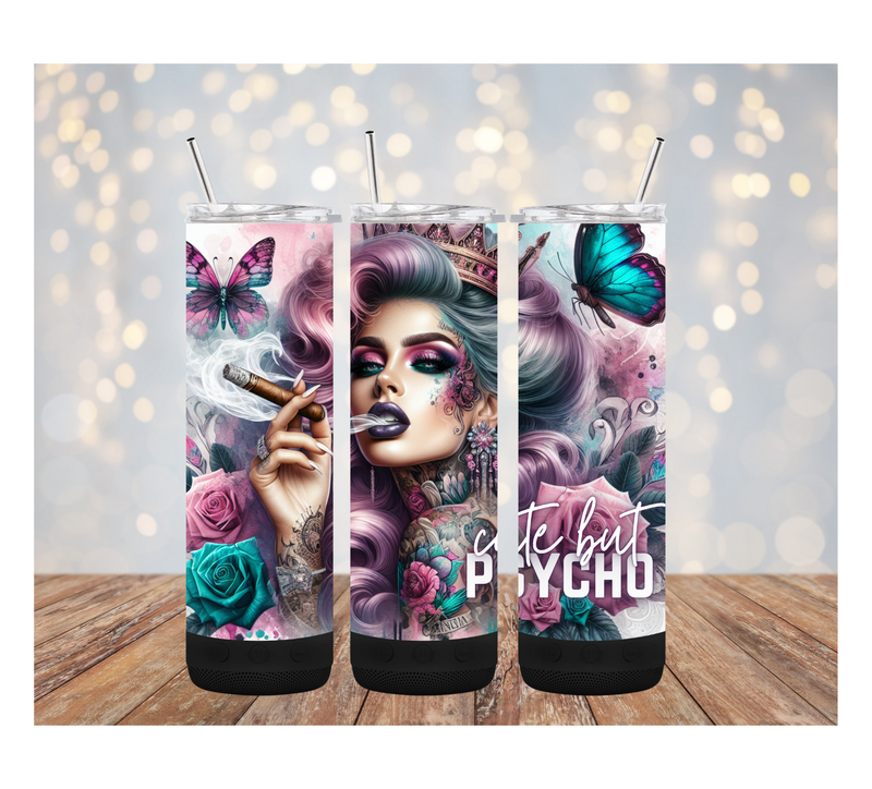 Cute but psycho 20oz tumbler speaker