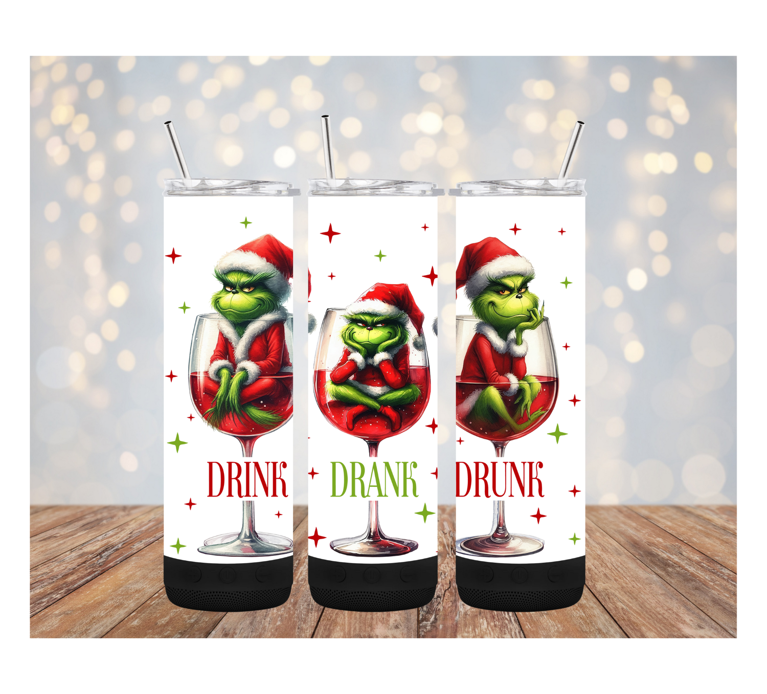 Drink Drank Drunk Xmas 20oz tumbler speaker