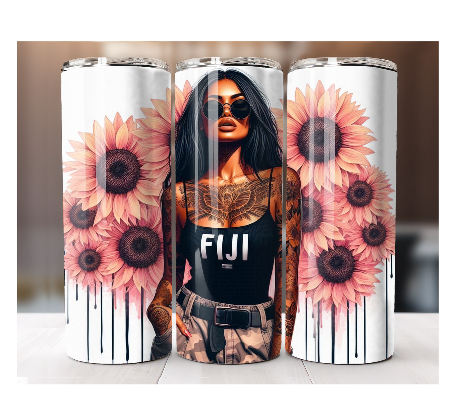 Fijian tattoo chick 20oz tumbler
