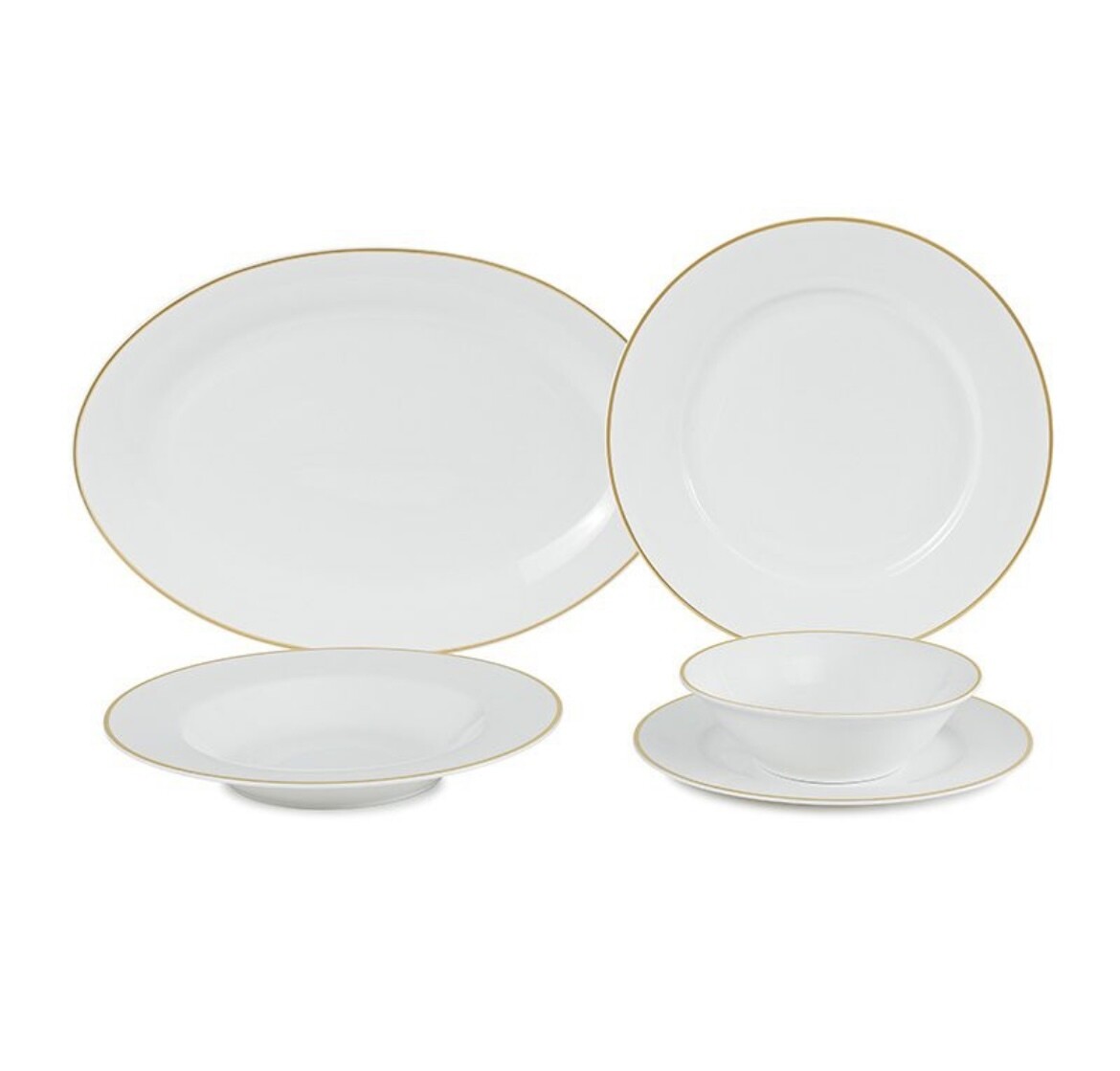 Bricard Bellac Porzellan Geschirrset  Gold- 25-teilig
