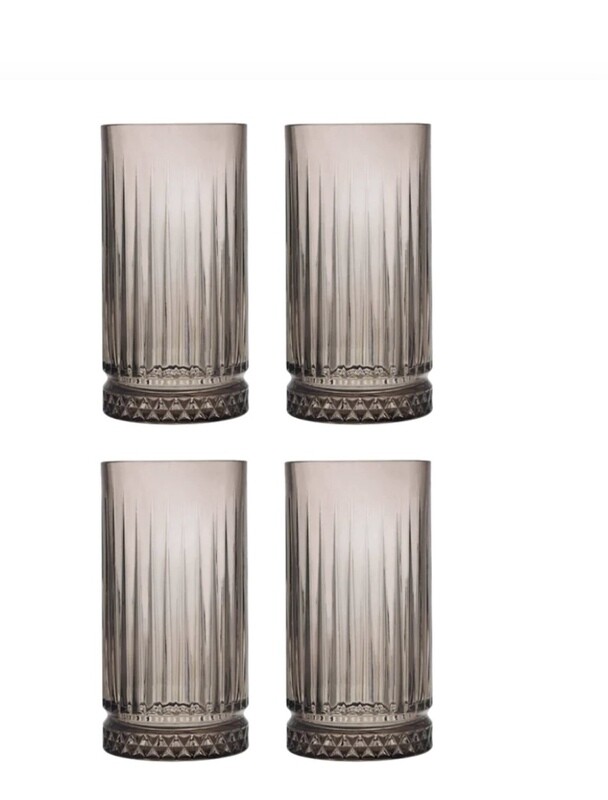 Pasabahce Elysia Trinkglas Schwarz 4er Set - 450 ml