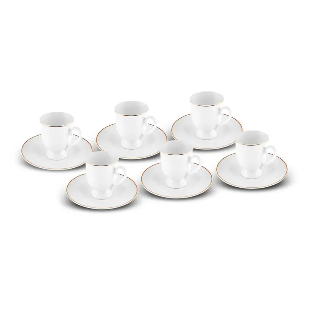 Karaca Alin 6 Personen Mokkatassen Set - 85 ml