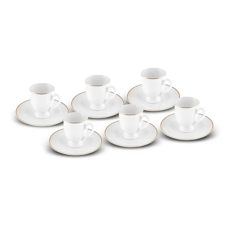 Karaca Alin 6 Personen Mokkatassen Set - 85 ml