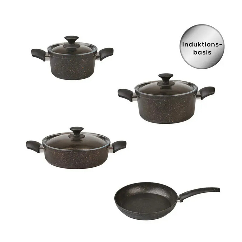 Karaca Biogranit Blackgold Kochtopfset - 7-teilig