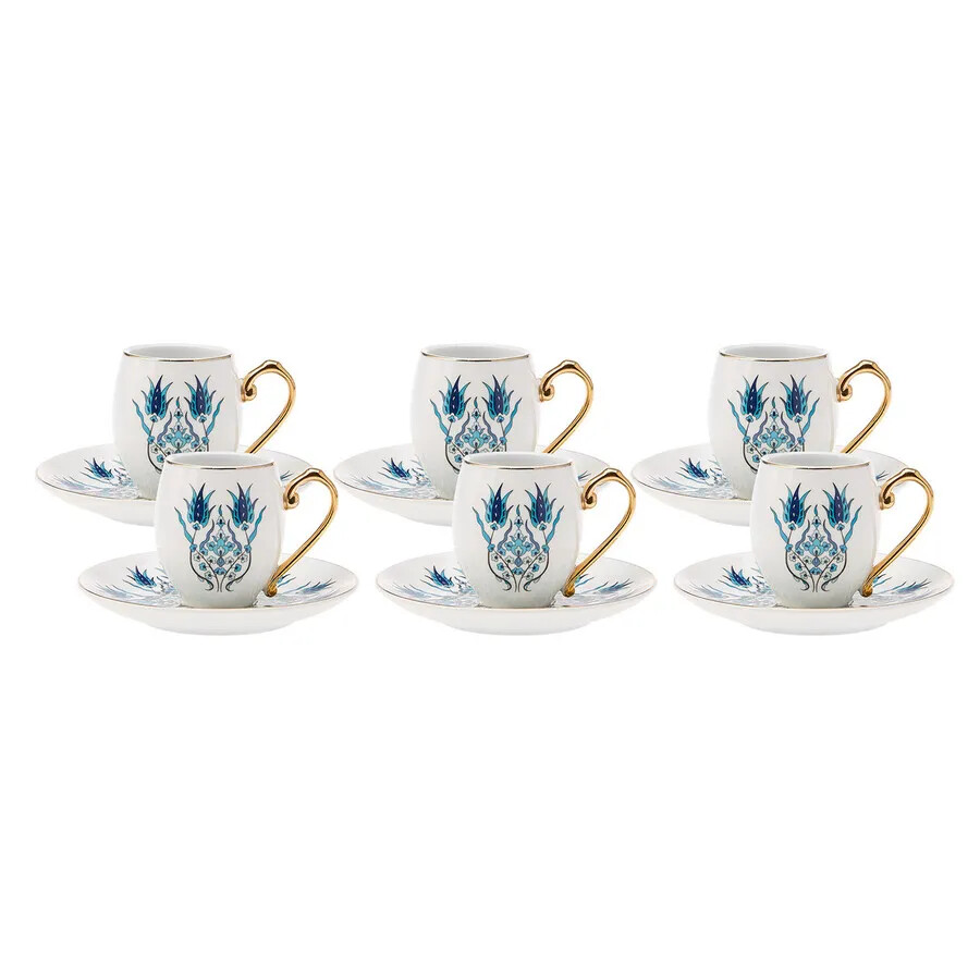Karaca Iznik 6 Personen Mokkatassen Set