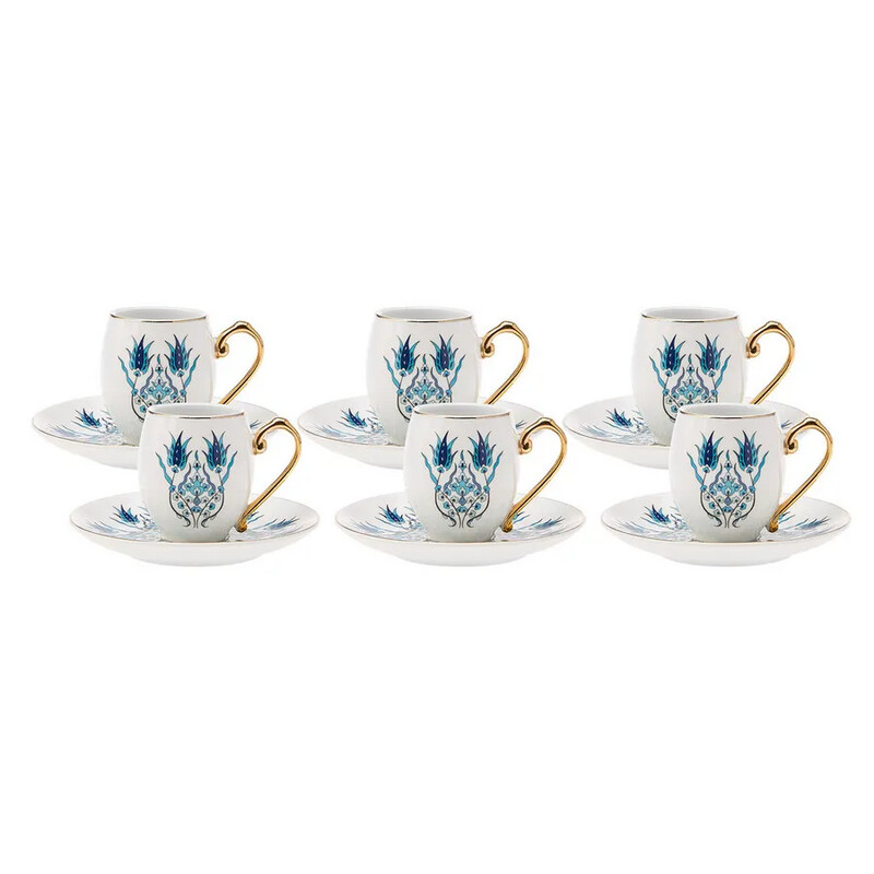 Karaca Iznik 6 Personen Mokkatassen Set