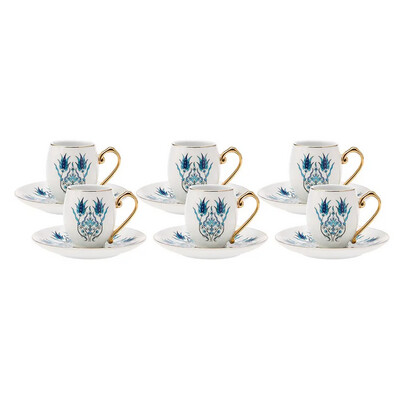 Karaca Iznik 6 Personen Mokkatassen Set