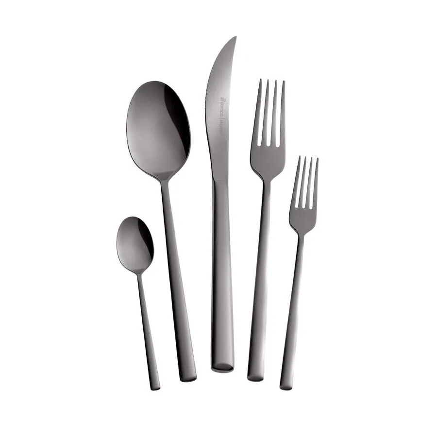 Karaca Tivoli Besteckset Matt Schwarz - 30 teilig