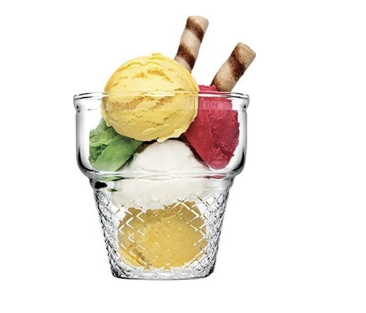 Pasabahce Mini Cornet 3er Set Eisschale - 86 mm