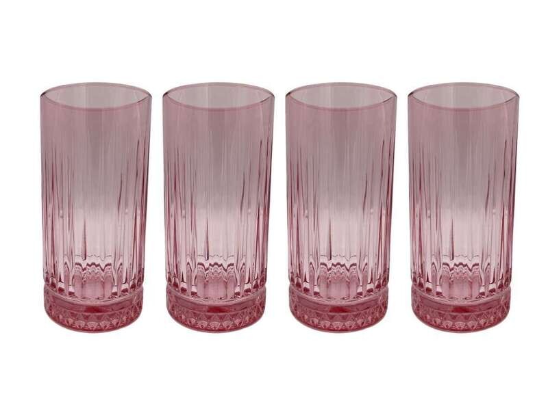 Pasabahce Elysia Trinkglas Pink 4er Set - 450 ml