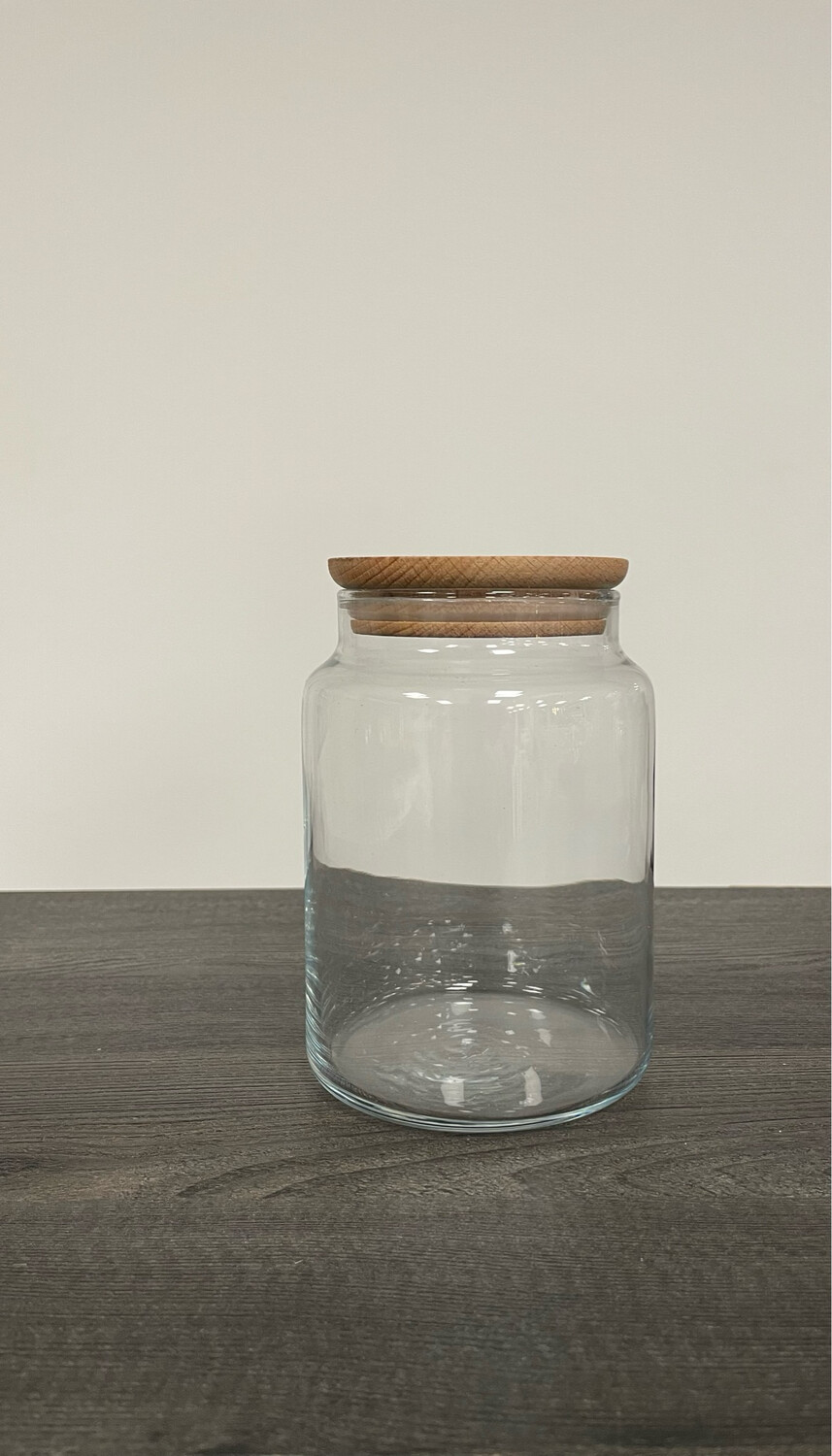 Vorratsglas mit Bamubsdeckel - 890 ml