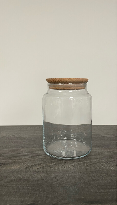 Vorratsglas mit Bamubsdeckel - 890 ml