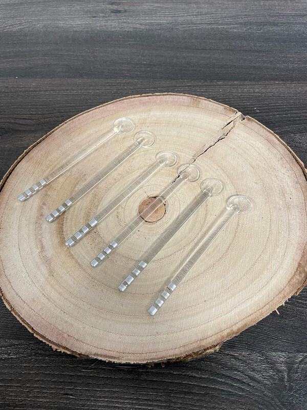 Glaslöffel Silber 6er Set