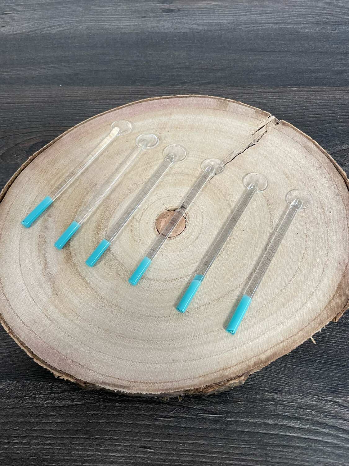 Glaslöffel Türkis 6er Set