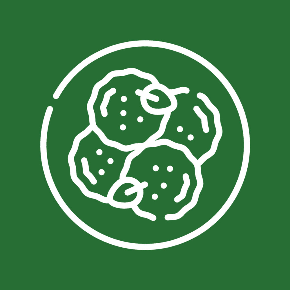 No-Meat Balls in tomatensaus / gemalen kaas / primeurgroentjes / pureeaardappelen
