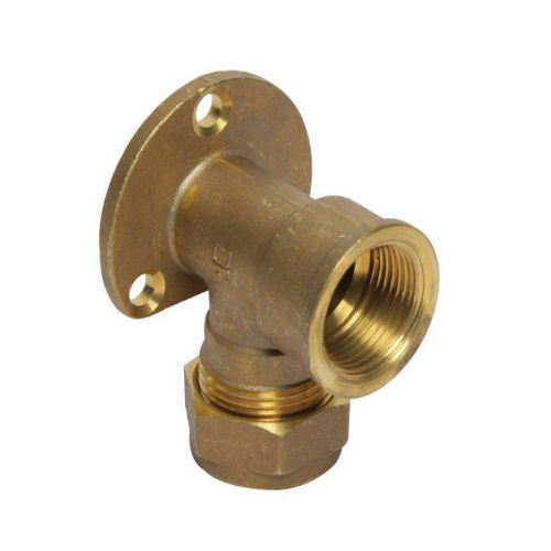 Copper Compression Elbow Wall Plate