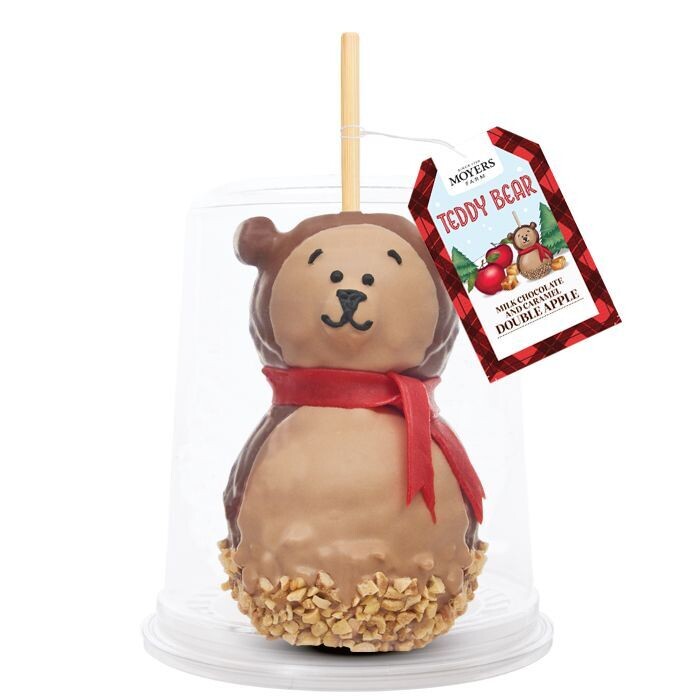 Holiday Teddy Bear Double - Chocolate Caramel Apple