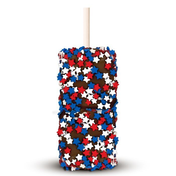 Star-Spangled Sweetness with dark chocolate - Double Mallow Wand