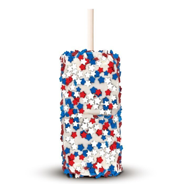 Star-Spangled Sweetness with white chocolate - Double Mallow Wand