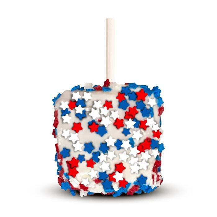 Star-Spangled Sweetness with white chocolate - Mallow wand