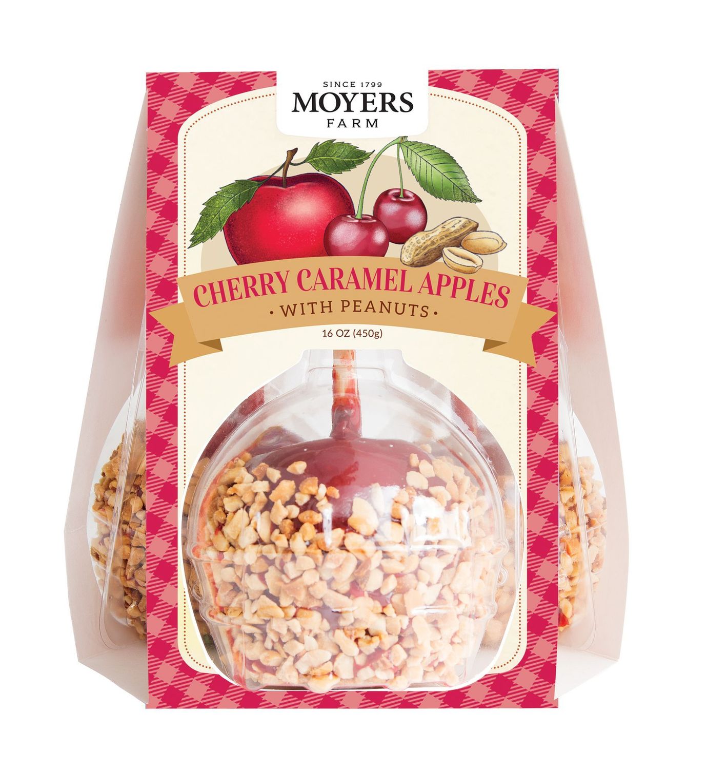 3-Pack Cherry Caramel Apples with Peanuts 3-Pack Cherry Caramel Apples with Peanuts