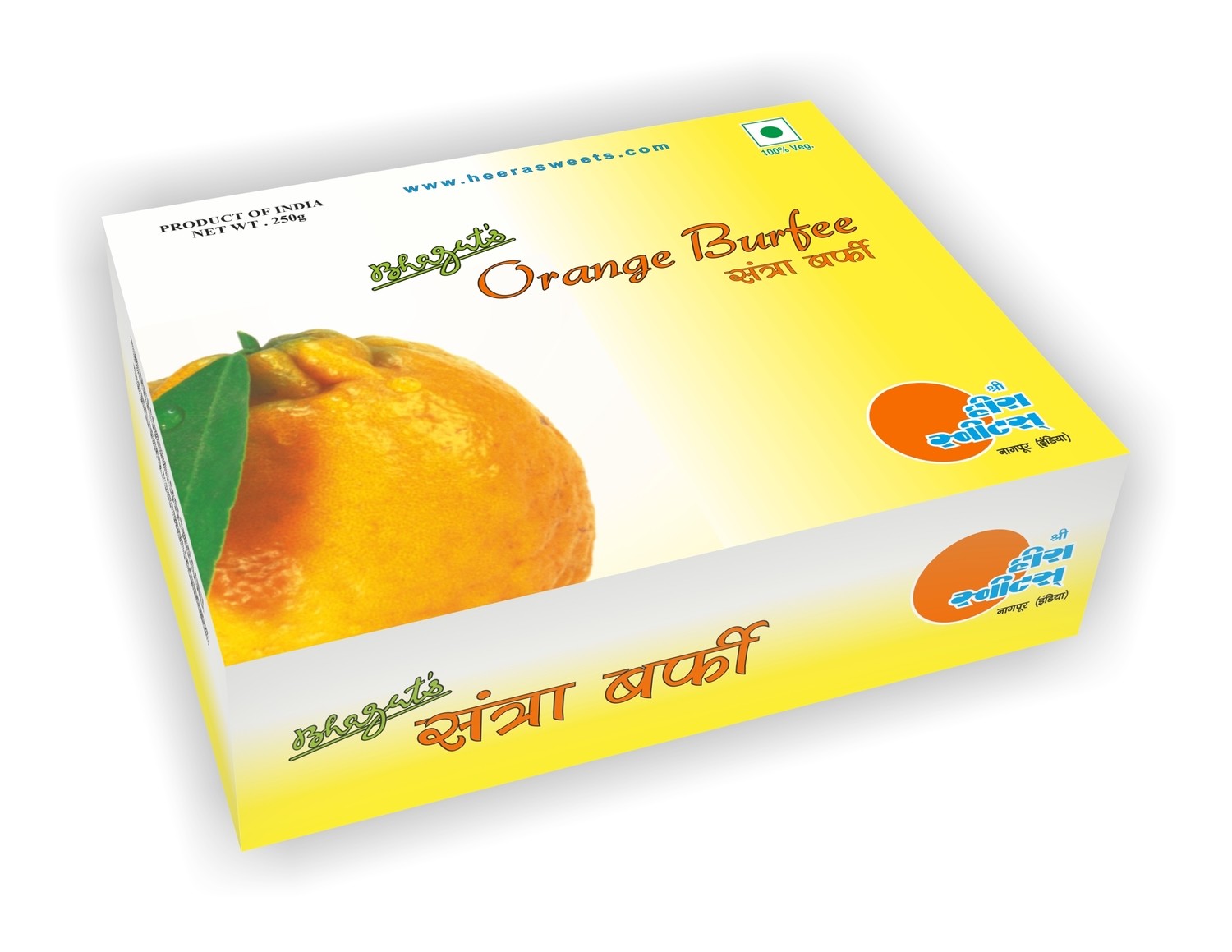 Orange Burfee - 250gms