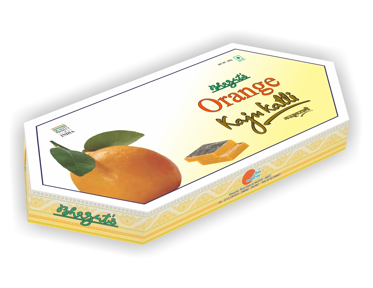 Orange Kaju Katli 500g