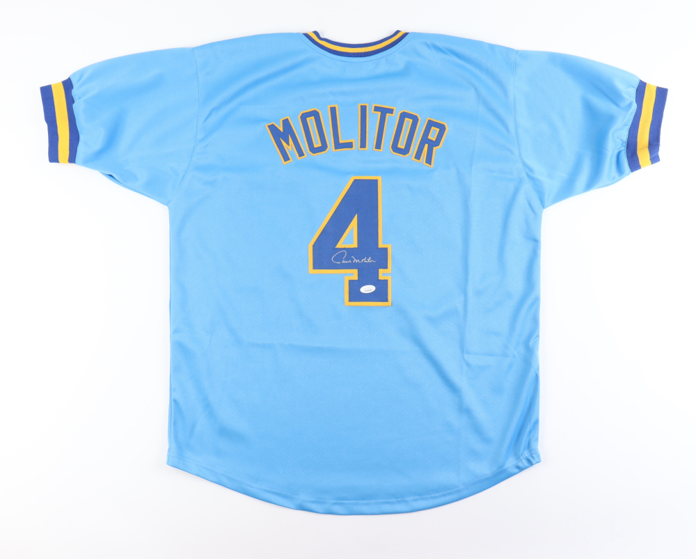 Paul Molitor Signed Milwaukee Brewers Jersey (JSA), & Paul Molitor Signed Milwaukee Brewers 11x14 Photo Inscribed 