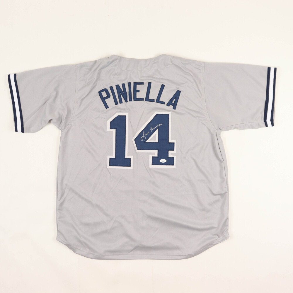 Lou Piniella Signed Jersey (JSA) and Mikey Rivers Signed Yankees New Era Fitted Baseball Hat Inscribed "Mick the Quick" & "77-78 WS Champs" (Beckett)