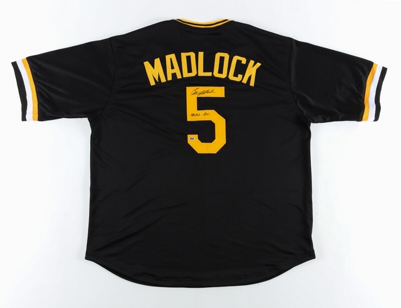 Bill Madlock Signed Jersey Inscribed "4x N.L. B.C." (RSA) and Bill Madlock Signed Pirates 8x10 Photo Inscribed "79 W.S. Champ" (Beckett)