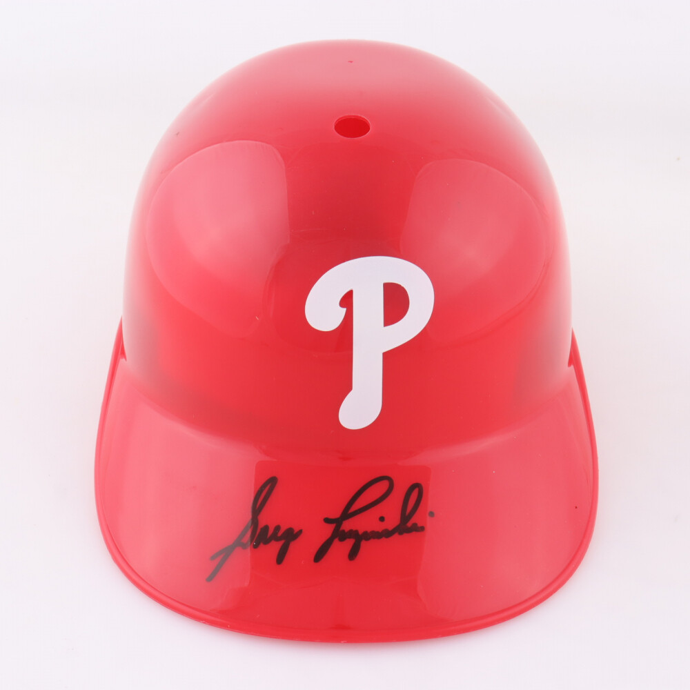 Greg Luzinski Signed Phillies Full-Size Batting Helmet (Schwartz Sports) and Pete Rose Signed Jersey (Rose)