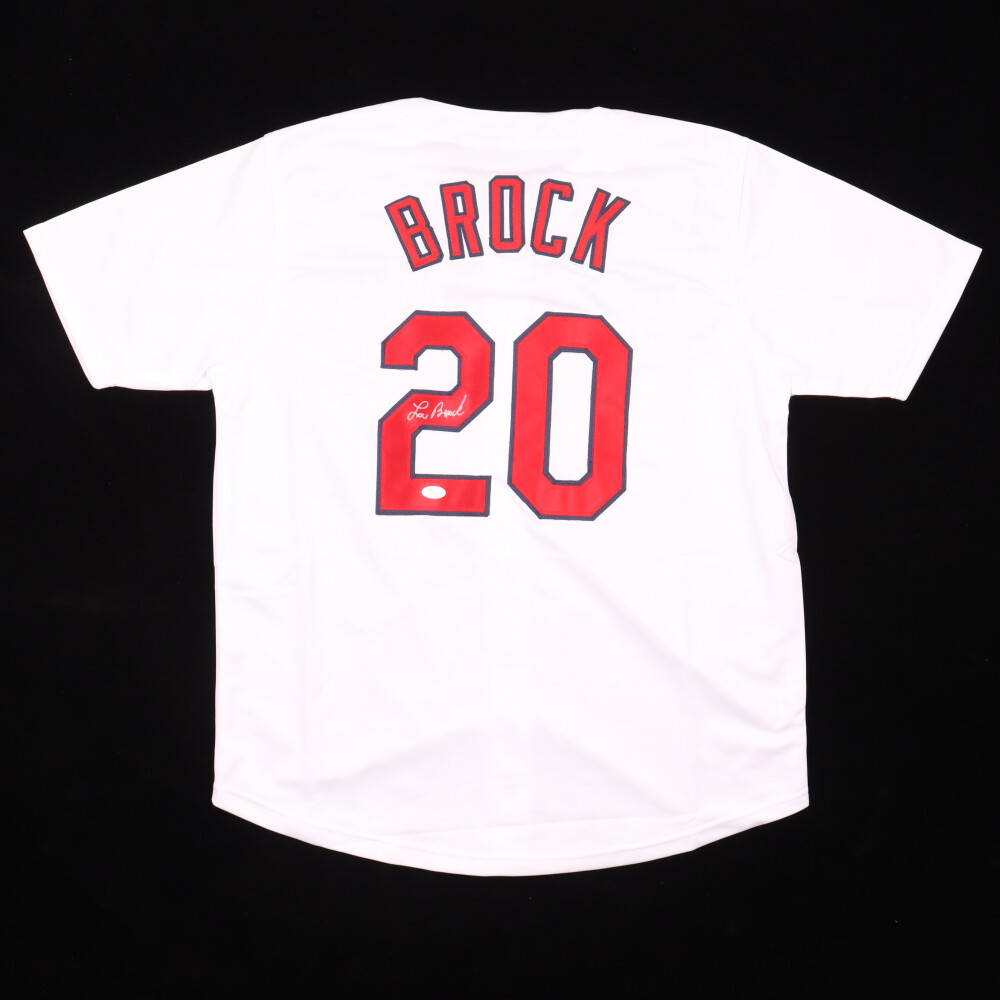 Lou Brock Signed Jersey (JSA) and Lou Brock Signed 16x20 Print Inscribed "938" (JSA)