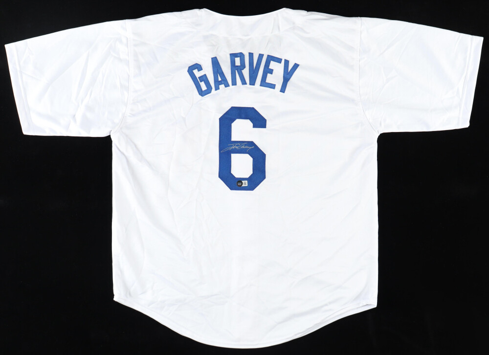 Steve Garvey Signed Jersey (Beckett) and Steve Garvey Signed Dodgers Full-Size Batting Helmet (Schwartz)