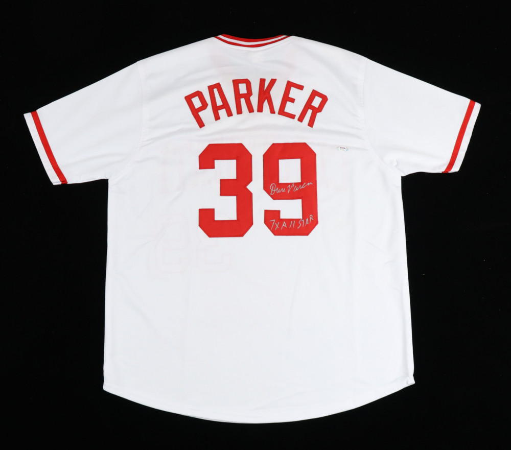 Dave Parker Signed Cincinnati Reds Jersey Inscribed