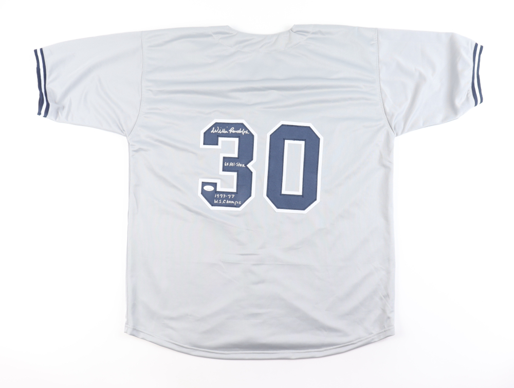 Graig Nettles Signed New York Yankees Jersey (Sports Integrity) + Signed Yankees 8x11 photo (AIV) & Willie Randolph Signed New York Yankees Jersey Inscribed