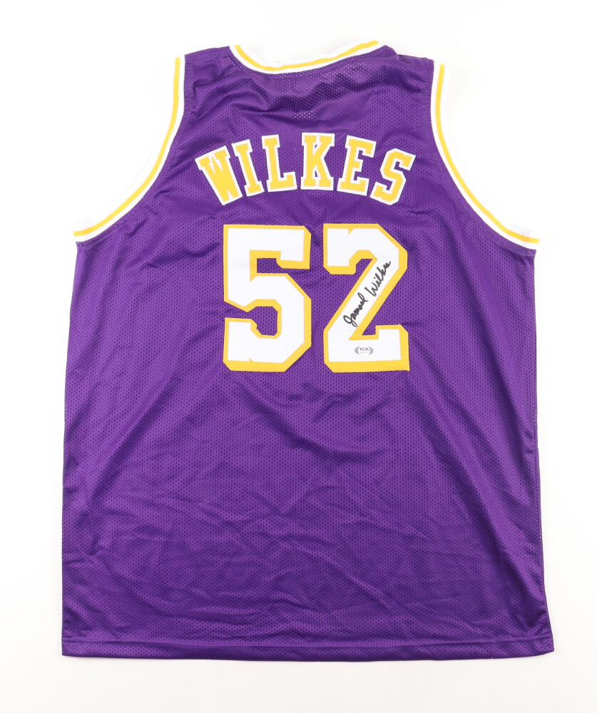 Jamaal Wilkes Signed Jersey (PSA) and Michael Cooper Signed Jersey Inscribed "LA Lakers" (PSA)