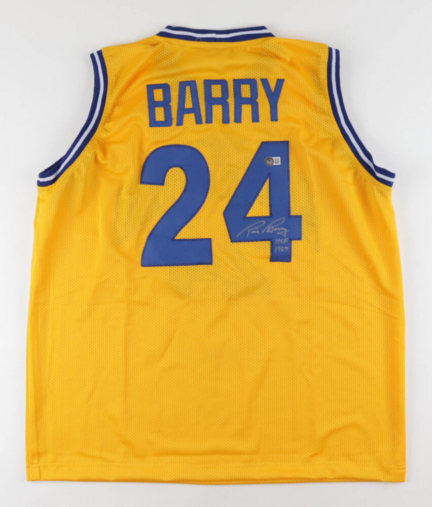 Rick Barry Signed Jersey Inscribed "HOF 1987" (Beckett) and Nate Thurmond Signed Jersey (PSA)
