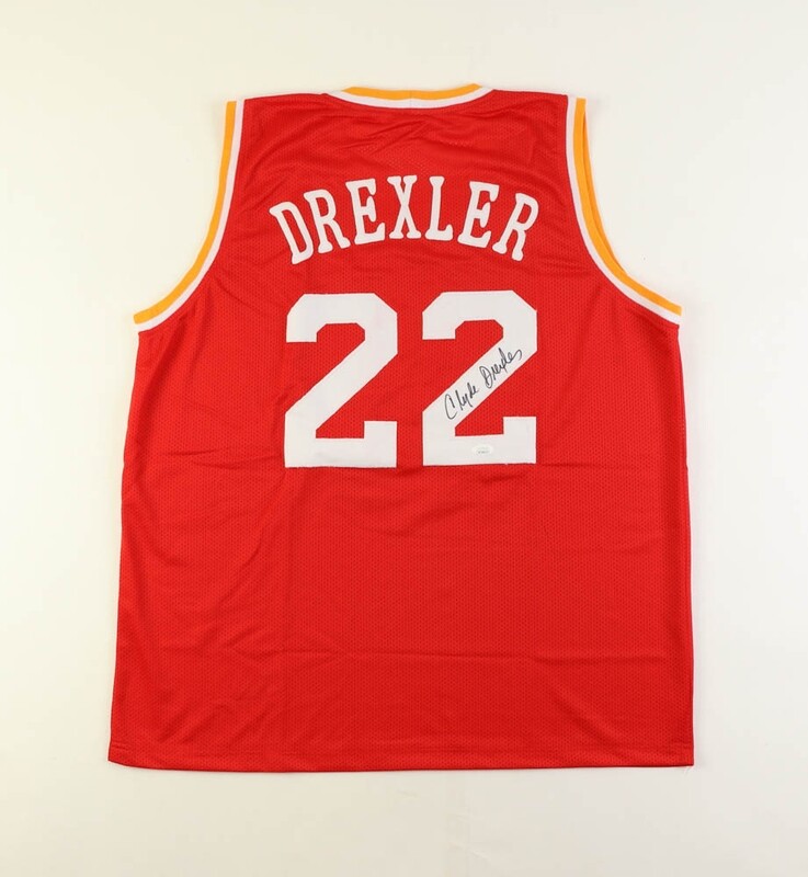 Clyde Drexler Signed Jersey (JSA) and Hakeem Olajuwon Signed Jersey (JSA)
