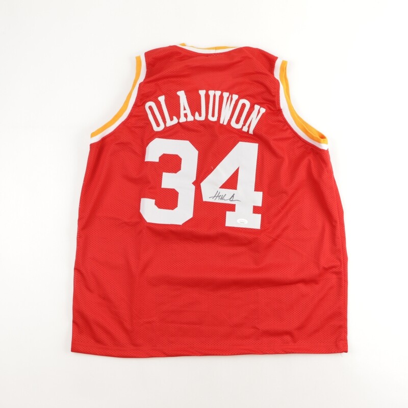 Hakeem Olajuwon Signed Jersey (JSA) and Clyde Drexler Signed Jersey (JSA)