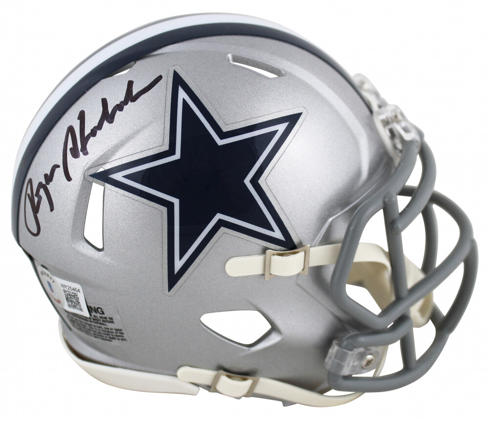 Roger Staubach Signed Cowboys Speed Mini Helmet (Beckett) and Tony Hill Signed Jersey Inscribed "SB XII" (JSA)