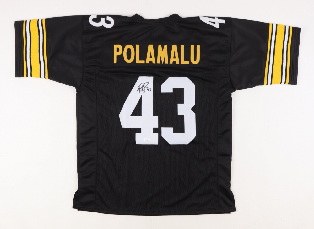 Troy Polamalu Signed Jersey (JSA) and Troy Polamalu Signed USC Trojans Mini Helmet (JSA)