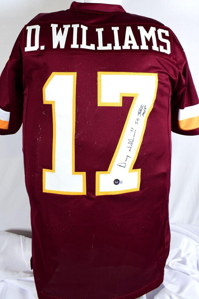 Doug Williams Signed Jersey Inscribed "SB XXII MVP" (Beckett), Sonny Jurgensen Signed Jersey Inscribed "HOF 83" (PSA) and Mark Rypien Signed Jersey Inscribed "SB XXVI MVP" (Beckett)