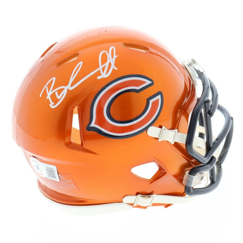 Brandon Marshall Signed Bears Flash Alternate Speed Mini Helmet (Beckett) and Brandon Marshall Signed Jersey (Beckett) Brandon Marshall Signed Bears Flash Alternate Speed Mini Helmet (Beckett) and Brandon Marshall Signed Jersey (Beckett)