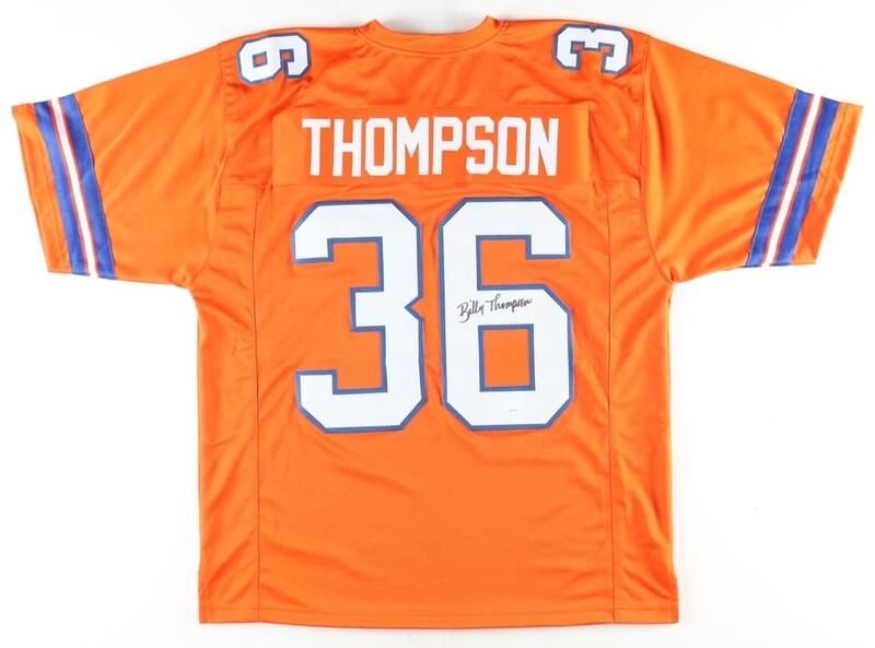 Billy Thompson Signed Jersey (JSA) and Ed McCaffrey Signed Jersey (JSA) Billy Thompson Signed Jersey (JSA) and Ed McCaffrey Signed Jersey (JSA)