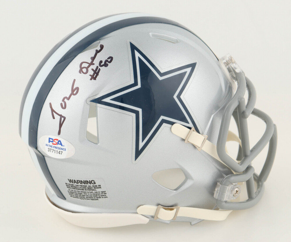 Tony Hill Signed Dallas Cowboys Speed Mini Helmet (PSA)