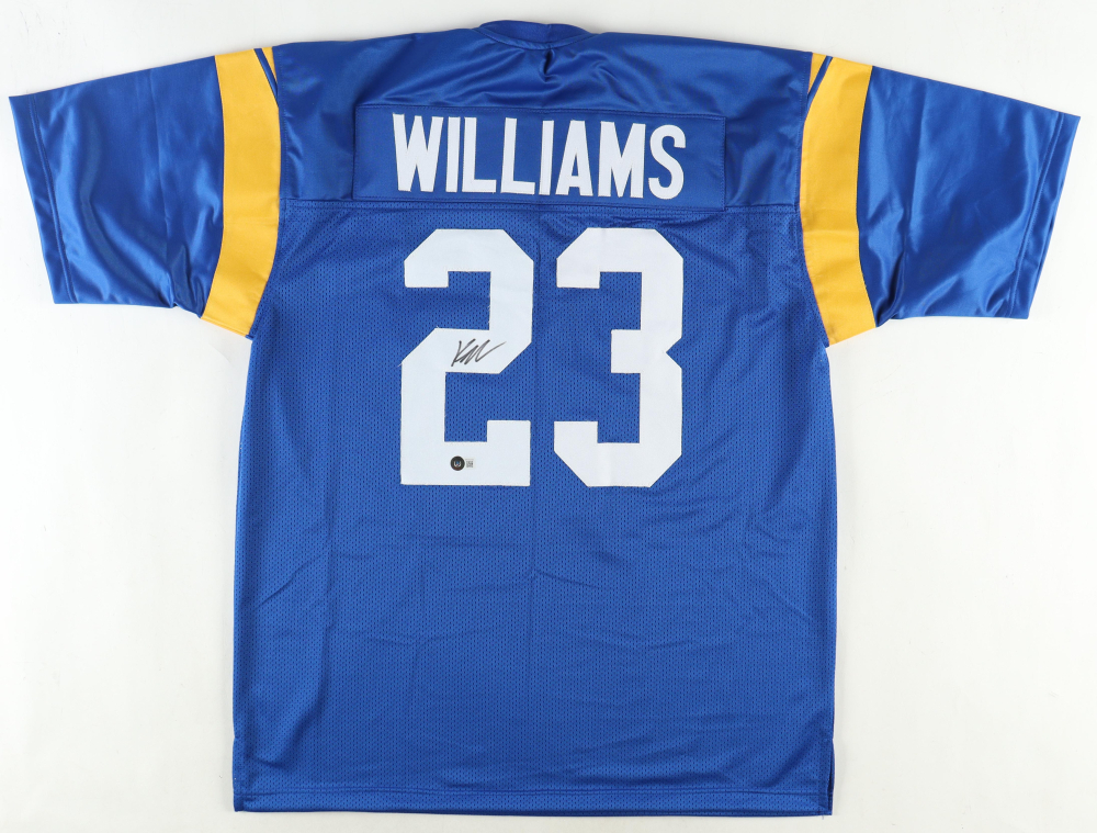 Kyren Williams Signed Los Angeles Rams Jersey (Beckett), Blake Corum Signed Los Angeles Rams Jersey (Beckett), & Todd Gurley II Signed Los Angeles Rams Jersey (Beckett)
