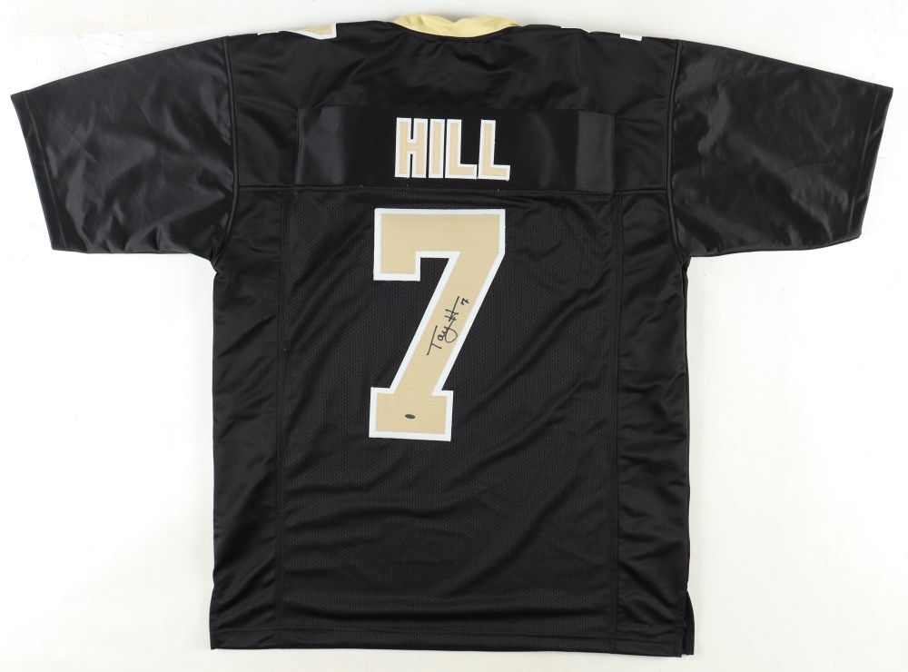 Taysom Hill Signed New Orleans Saints Jersey (OkAuthentics) and Taysom Hill Signed New Orleans Saints 16x20 Photo (Fanatics)
