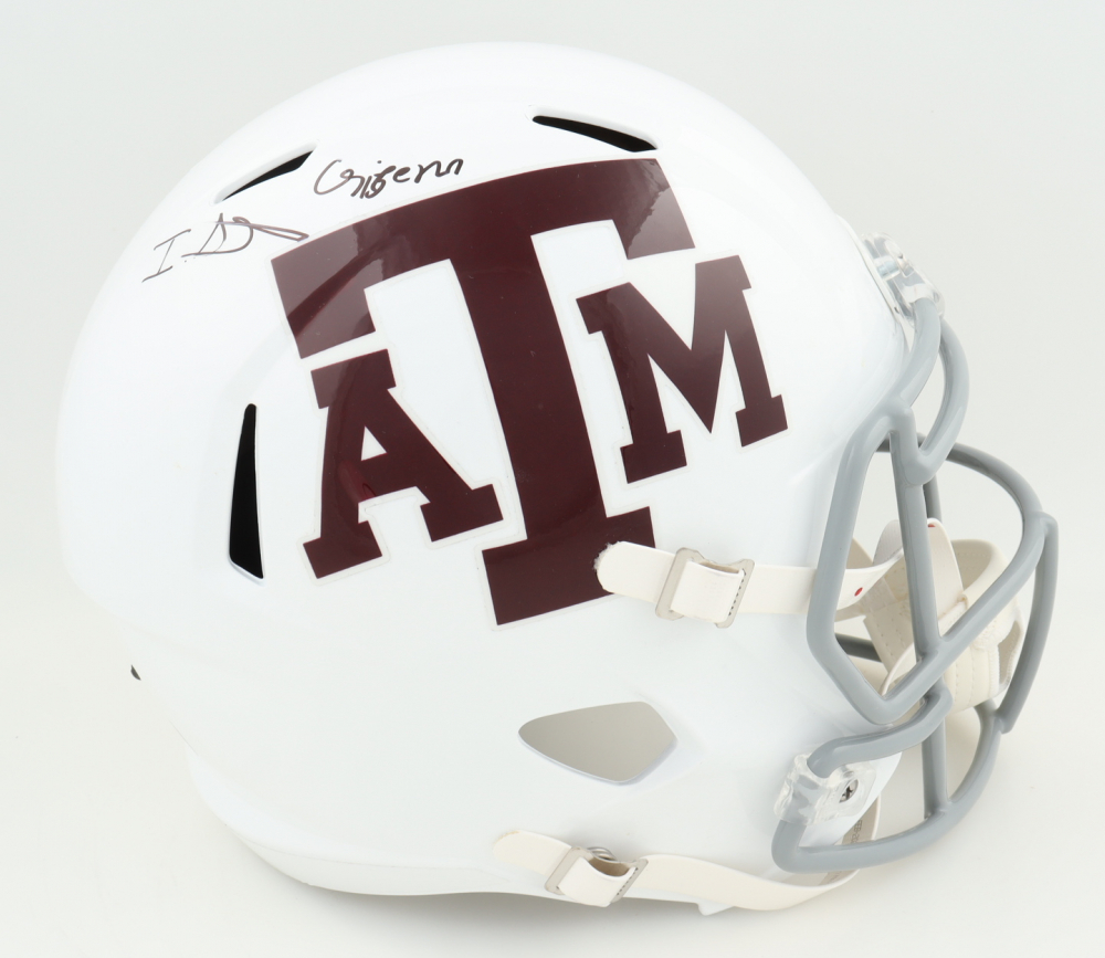 Isaiah Spiller Signed Texas A&M Aggies Full-Size Speed Helmet Inscribed 