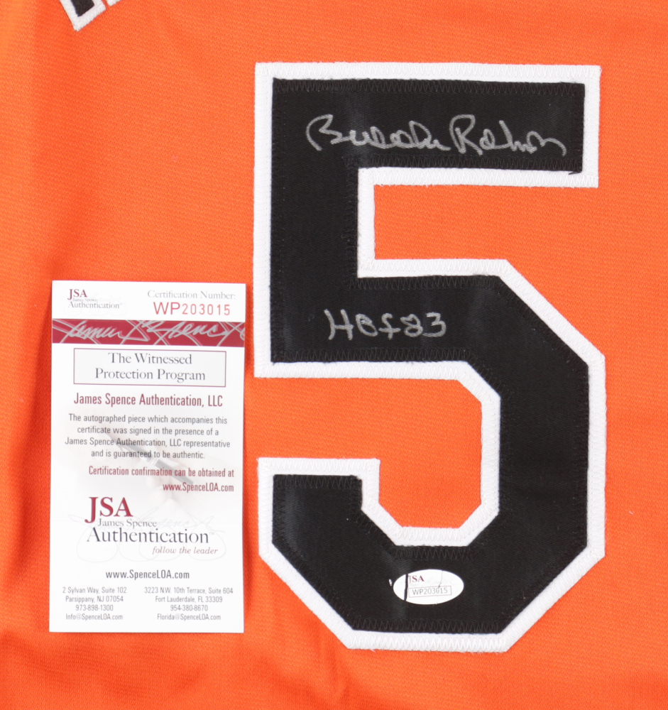Brooks Robinson Signed Jersey Inscribed 